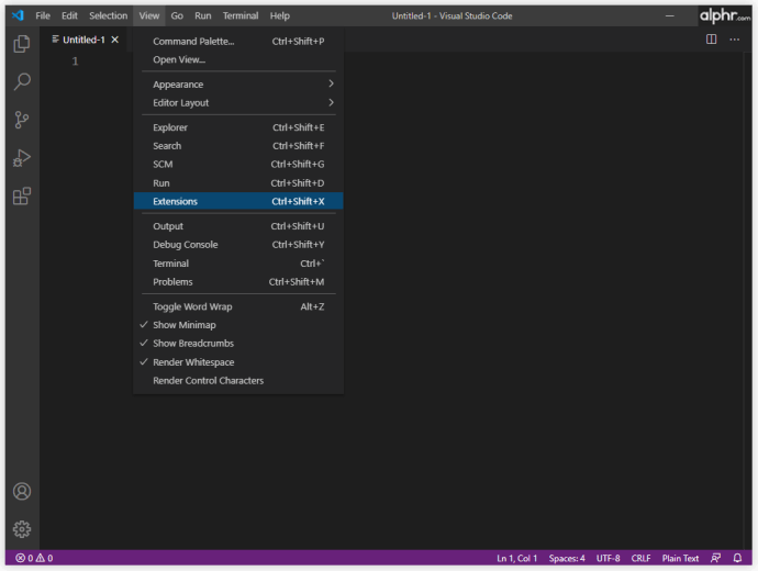 VS Code Extensies installeren