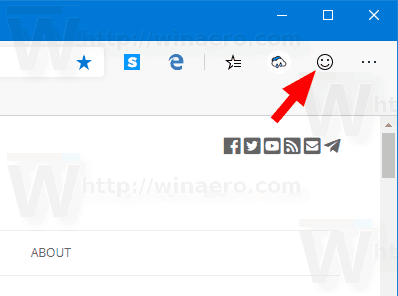 Hapus Tombol Smiley Umpan Balik di Microsoft Edge