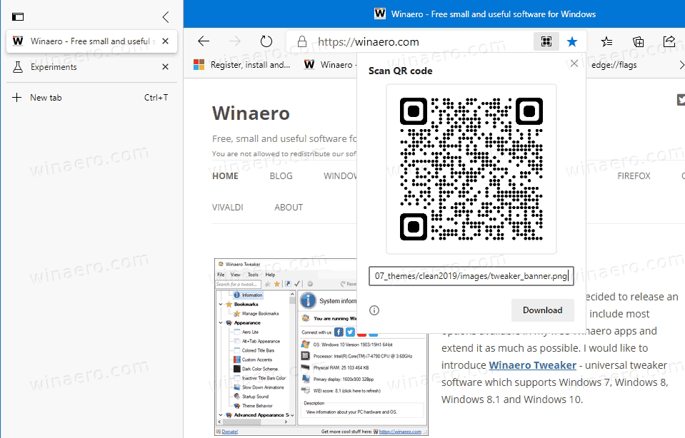 Microsoft Edge'de Araç Çubuğunda Dikey Sekme Düğmesi Ekle veya Kaldır