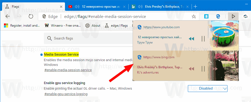 Microsoft включает глобальные средства управления мультимедиа в Microsoft Edge