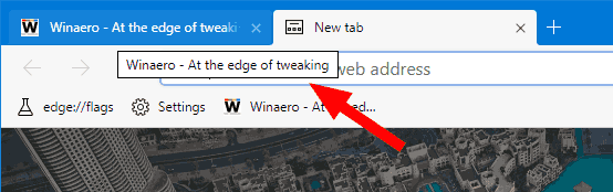 Bật hoặc tắt Thẻ di chuột qua tab trong Microsoft Edge