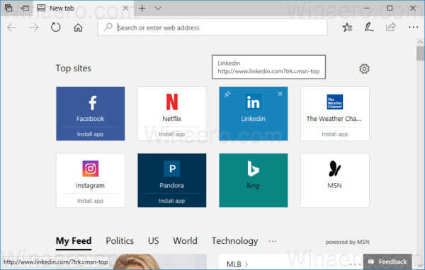 Windows 10'da Bir Web Sitesini Görev Çubuğuna Sabitleme