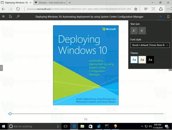 Edge mendapat dukungan EPUB di Pembaruan Pembuat Windows 10