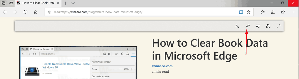 Lire à voix haute dans Microsoft Edge sur Windows 10