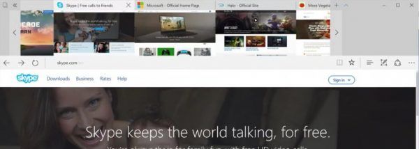 Microsoft Edge iegūs sesiju pārvaldnieku un cilnes pārlūku sistēmā Windows 10 Creators Update