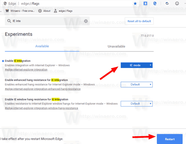 Microsoft Edge Chromium otrzymuje w pełni funkcjonalny tryb IE