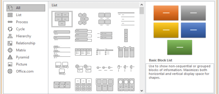 Kā izveidot blokshēmu programmā Word