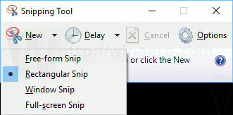 Microsoft nogalina lietotni Snipping Tool