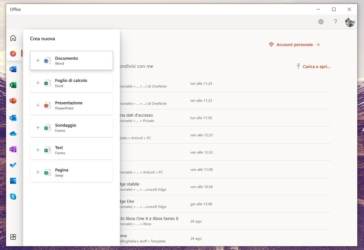 Office 10 -sovellus Windows 10: lle saa uuden pystysuuntaisen asettelun