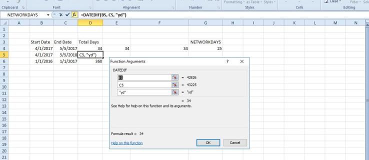 Ako vypočítať dni medzi dvoma dátumami v programe Excel