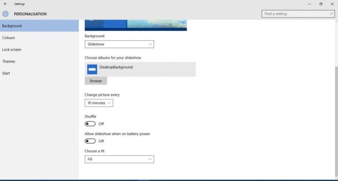 Kā iestatīt attēlu slaidrādi sistēmā Windows 10