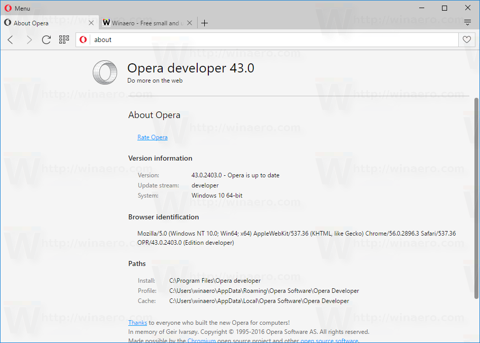 Opera 43 mendapatkan pilihan teks Tautan, ekspor Bookmark dan dukungan Chromecast Asli