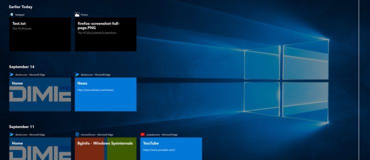 Task View Timeline'i väljalülitamine Windows 10-s