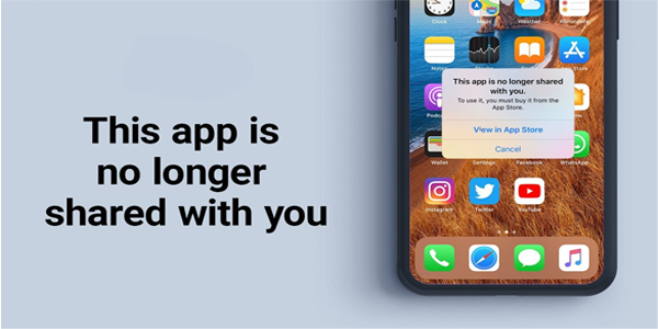このアプリがあなたと共有されなくなった場合のトラブルシューティング方法