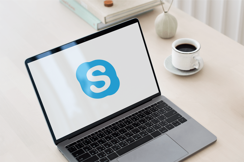 Het scherm delen met geluid aan in Skype