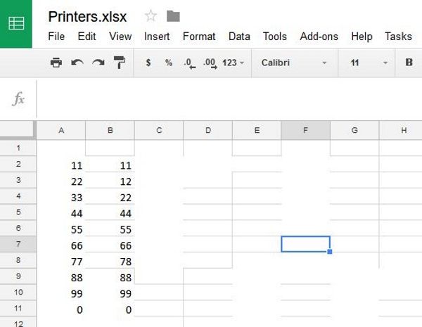 Como comparar colunas em planilhas do Google