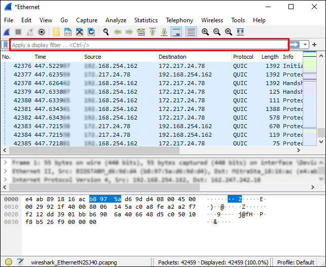 Kako filtrirati prema portu s Wiresharkom