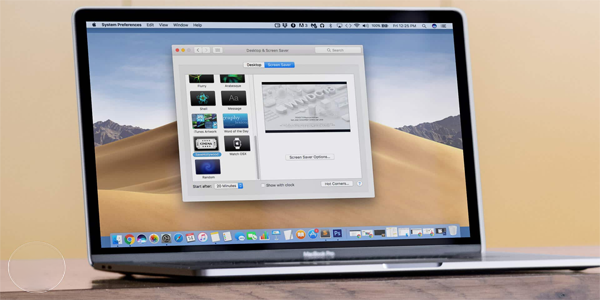 Képernyővédő beállítása Mac számítógépen