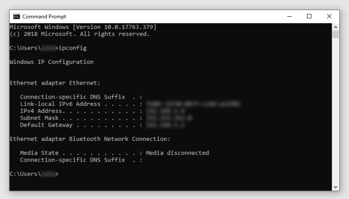 ipconfig