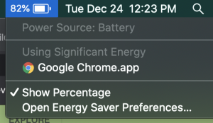   Vis batteriprosent på Macbook