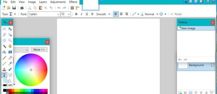 כיצד לבחור ולעבוד עם טקסט ב- Paint.net