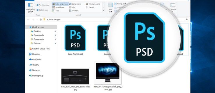 Com es mostren les visualitzacions prèvies d’icones PSD a l’explorador de fitxers de Windows 10