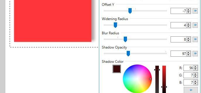 Jak přidat vržený stín v Paint.NET