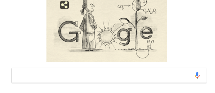 Jan Ingenhousz e la sua scoperta dell'equazione della fotosintesi sono celebrati in un doodle di Google