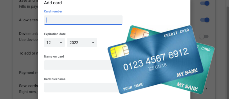 כיצד להציג מספר כרטיס אשראי שמור בכרום