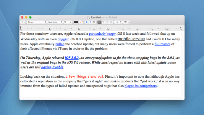 Kaip naudoti „TextEdit“ paprasto teksto režimą pagal numatytuosius nustatymus „Mac OS X“