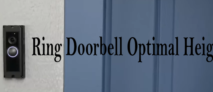Zvana durvju zvans Optimālais augstums