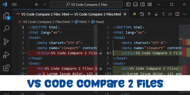 Πώς να συγκρίνετε 2 αρχεία σε κώδικα VS