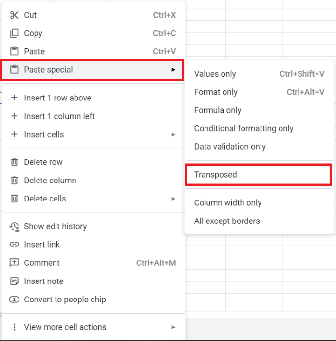   Google Sheets - Tempel Menu Spesial