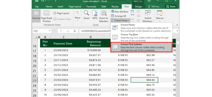 Paano Mag-lock ng Column sa Excel