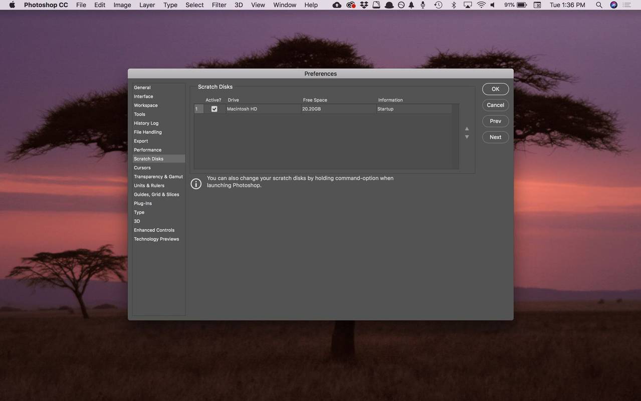 כיצד לתקן שגיאות של Photoshop 'Scratch Disk Full'