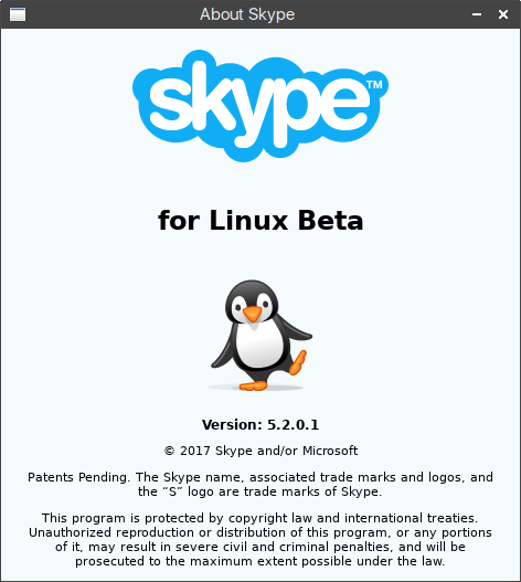 Microsoft ubio klasični Skype za Linux