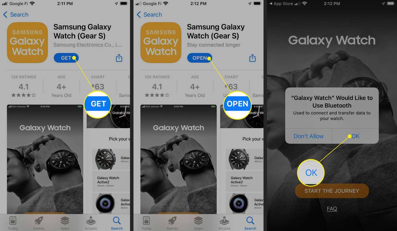 Como conectar um Galaxy Watch a um iPhone