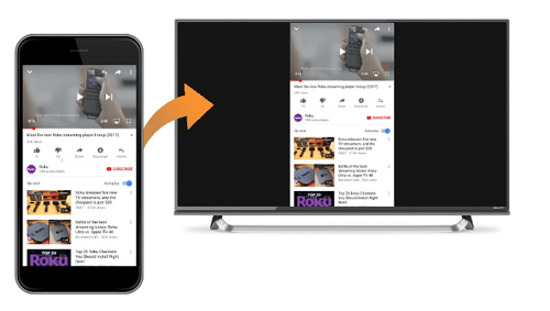 Kaip atspindėti „Android“ į „Roku“