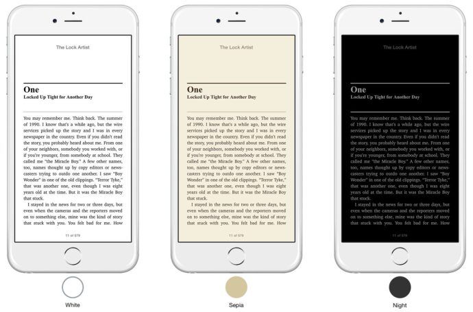 Minge silmadele hõlpsalt, lubades iOS-is iBooks Auto-Night teema