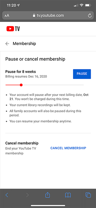 כיצד לבטל את YouTube TV