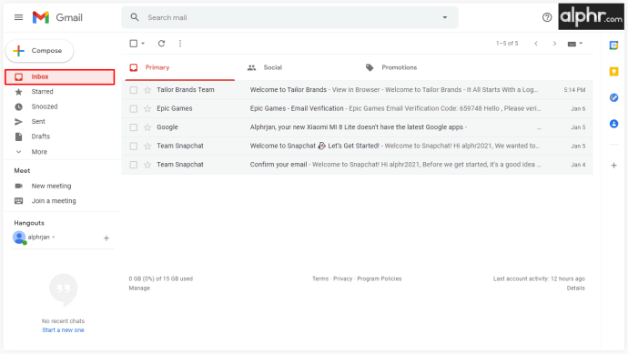 Gmail లో బహుళ ఇమెయిల్లను ఎలా ఎంచుకోవాలి
