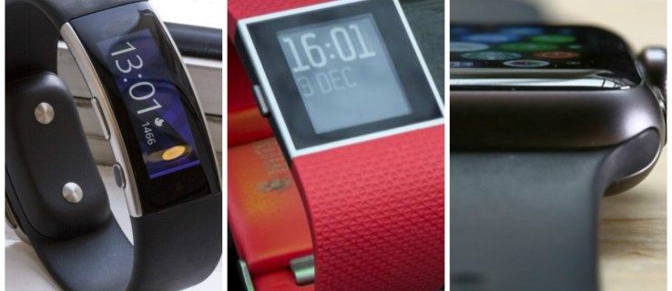 „Fitness tracker“ išvaizda: „Apple Watch“ prieš „Microsoft Band 2“ ir „Fitbit Surge“