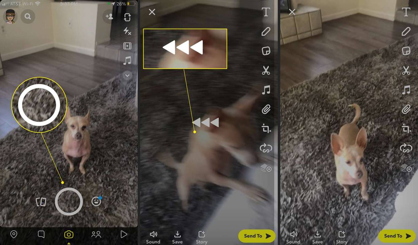 Cómo revertir un vídeo en Snapchat