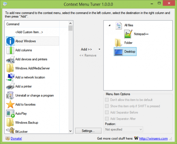 Context Menu Tuner