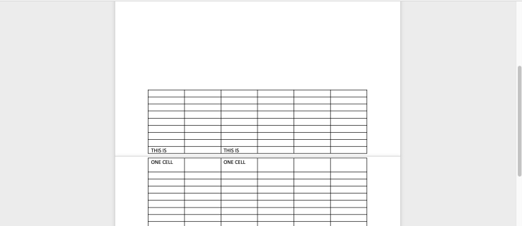 Corrigindo linhas indesejadas em uma célula de tabela que se estende por duas páginas no Word