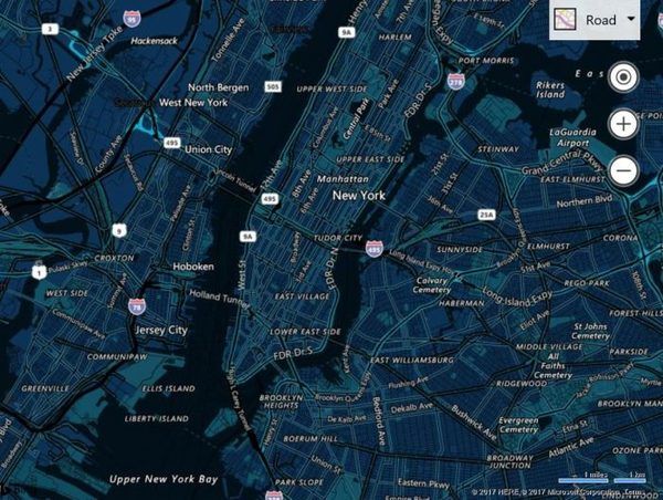 A Bing Maps az egyedi térképstílusok és egyebek támogatásához