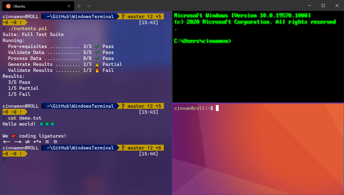 Uverejnená ukážka Windows Terminal 1.2