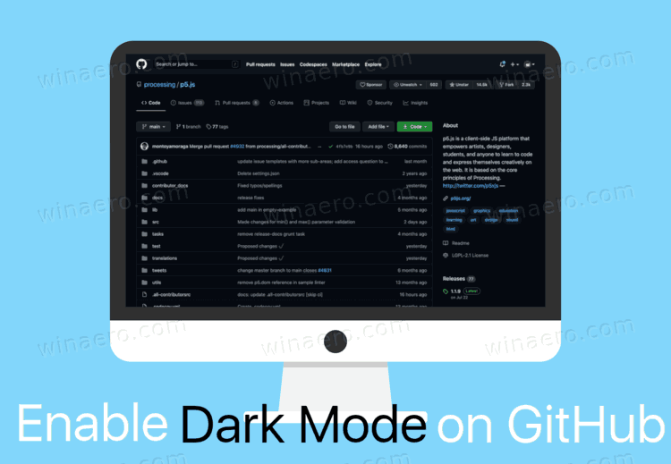 Cum să activați modul întunecat pe GitHub (temă nouă întunecată)