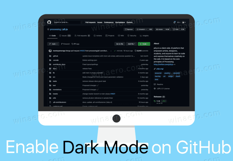 Jak włączyć tryb ciemny na GitHub (nowy ciemny motyw)