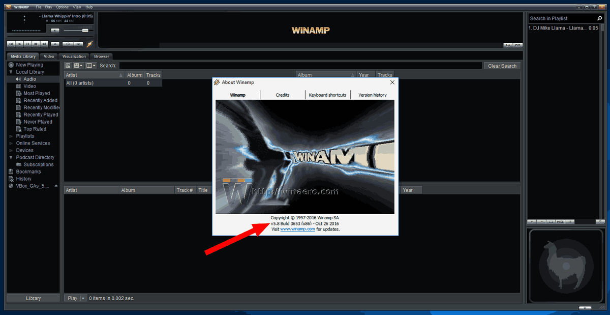 Winamp 5.8 Beta si našel cestu na internet